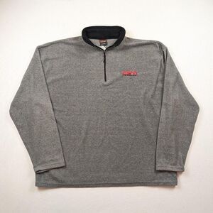 Vintage ESPN Grey Quarter Zip Fleece Sweater Size XL